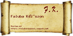 Faluba Kászon névjegykártya